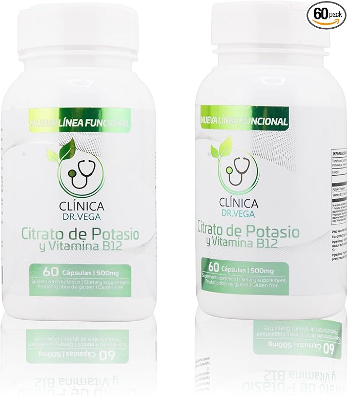 CLINICA DR. Vega Citrato de Potasio y Vitamina B12 60 Capsules (500 mg)