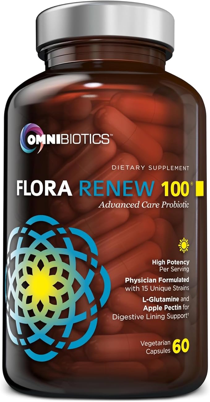 100 Billion Probiotics - 15-Strain Probiotic for Women &amp Men DRCaps Delayed Release Prebiotics L-Glutamine Apple Pectin Gut Lining Support Shelf Stable Non-GMO 60 Vegan Capsules for Adults
