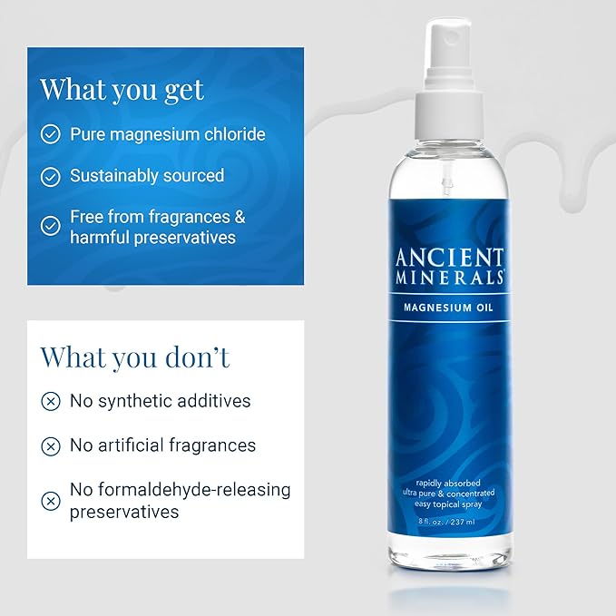 Ancient Minerals Magnesium Bath Flakes - Magnesium Oil Spray and Lotion Ultra with MSM - High-Absorption Efficiency for Relaxation Wellness &amp Muscle Relief