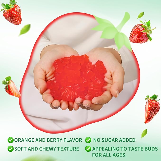 Calcium Magnesium Zinc Gummies with Vitamin D3 &amp K2 - High Potency Enhanced Absorption -120 Strawberry Gummies Flavored