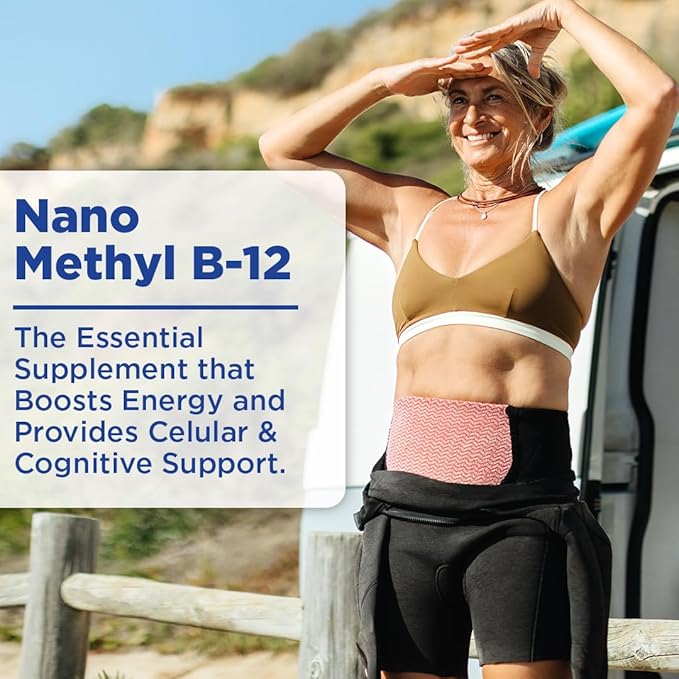 NANO METHYL B-12 1000MCG Methylcobalamin nanosized liquid drops for INSTANT ABSORPTION East to Use. Delicious Berry Flavor.