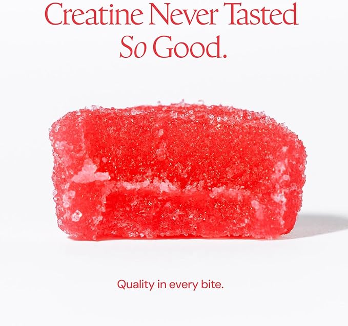 Create Creatine Monohydrate Gummies for Men &amp Women Boost Focus Strength and Endurance Anti-Melting Formula Vegan Gluten-Free Non-GMO 1.5g of Creatine per Gummy (Sour Cherry)