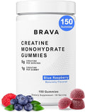 Brava Creatine Gummies | 5g Lab-Verified Creatine Monohydrate Gummies for Men &amp Women | Every Batch Third-Party Tested | Vegan Gluten-Free | Blue Raspberry (150 Gummies)