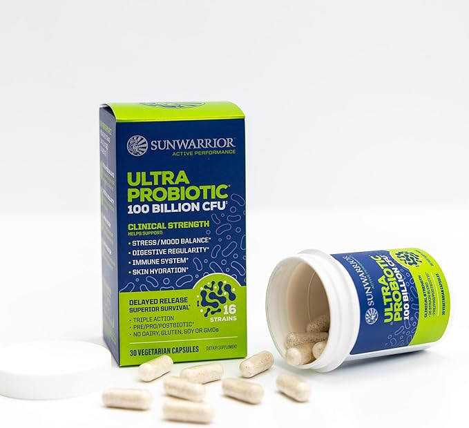 Probiotic for Gut Health 100 Billion CFU Probiotics Supplement Capsules 16 Strains Prebiotics + Postbiotics for Gut Immune &amp Colon Health Energy &amp Endurance Support Soy-Free Non-GMO 30 Capsule