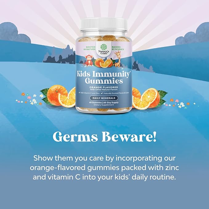 Bundle of Kids DHA Omega 3 Gummies - Fish Free with Vegetarian 6 9 for Vision Brain &amp Immunity and Kids Immunity Support Gummies Vitamin C with Zinc &amp Echinacea Immune Booster Supplement for C