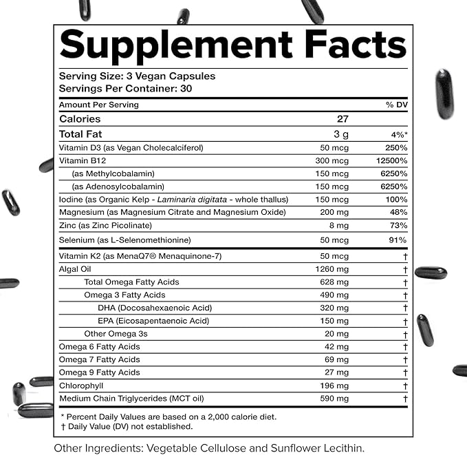 Complement Omega Complex &amp Essential Multivitamin Bundle – Comprehensive Vegan Nutritional Support for Optimal Health and Wellness (30 Servings Each)