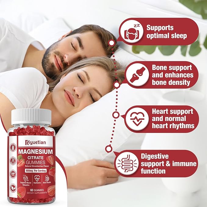 2 Pack Extra Strength Magnesium Citrate Gummies 800MG - Vegan Gummies - Supports Relaxation &amp Energy for Adults - 120 Count