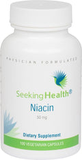 Seeking Health Niacin - Supplement with Bioavailable Niacin - Supports Energy Production &amp Skin Health - Skin Supplement Formula - 50 mg 100 Capsules