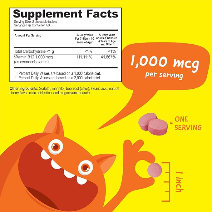 Kids Iron 10mg + Vitamin C Chewables + Vitamin B12 Chewables Bundle