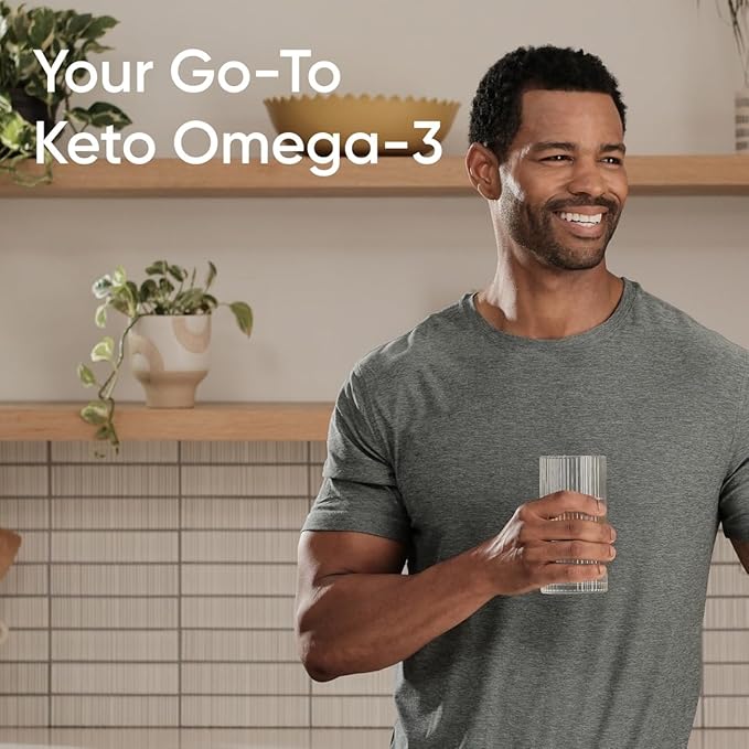 Sports Research Keto Omega Fish Oil with Wild Sockeye Salmon Antarctic Krill Oil Astaxanthin &amp Coconut MCT Oil - 1200mg of EPA &amp DHA per Serving | Keto Certified &amp Non-GMO Verified (120