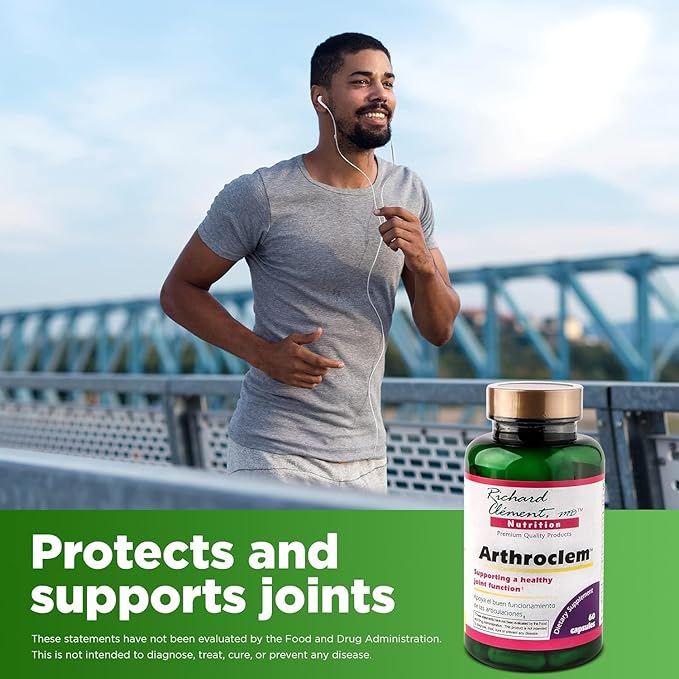 Richard Clement Nutrition Arthroclem Joint Health Supplement – Glucosamine &amp Chondroitin Formula for Joint Health Support – 60 Capsules