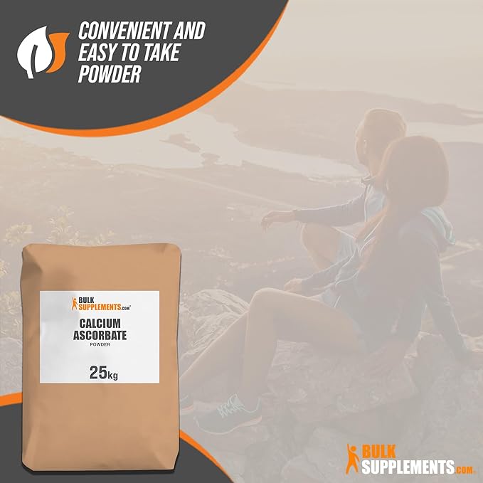 BulkSupplements.com Calcium Ascorbate Powder - Powdered Vitamin C Powder - Calcium Powder - Calcium Supplement - Calcium Vitamins C Powder - Vitamin C Supplement (25 Kilogram - 55 lbs)