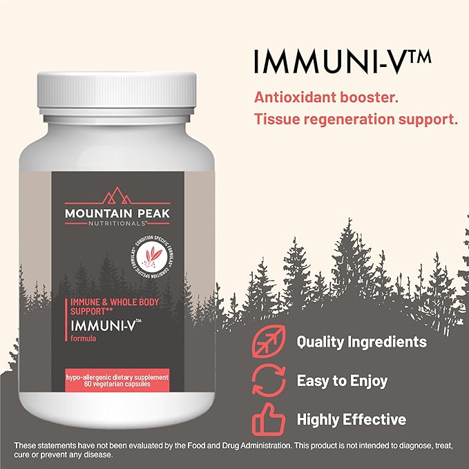Mountain Peak Nutritionals Ultimate Wellbeing Combo Pack – Ultra High Multivitamin for Energy Gut Health &amp Immuni-V Immune Support Supplement with Antioxidants – Hypoallergenic Dietary Supplement