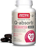 Jarrow Formulas Q-absorb Ubiquinone Co-Q10 100 mg Dietary Supplement Antioxidant Support for Mitochondrial Health Cellular Energy Production and Cardiovascular Health 120 Softgels 120 Day Supply