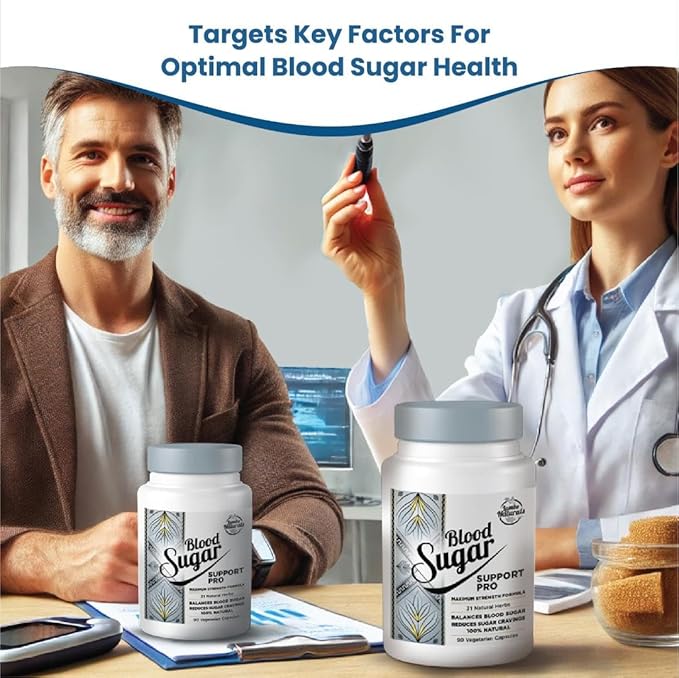 Blood Sugar Support Pro - All Natural Herbal Supplement - 31 Herbs Including Fenugreek Moringa Moringa Amla Ceylon Cinnamon Ashwagandha and a Powerful Proprietary Blend.