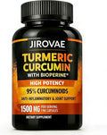 Turmeric Curcumin Capsules 1500mg per Serving 95% Curcuminoids with Black Pepper Extract &amp Ginger High Potency Veggie Capsules Non-GMO 120 Count (60 Servings)