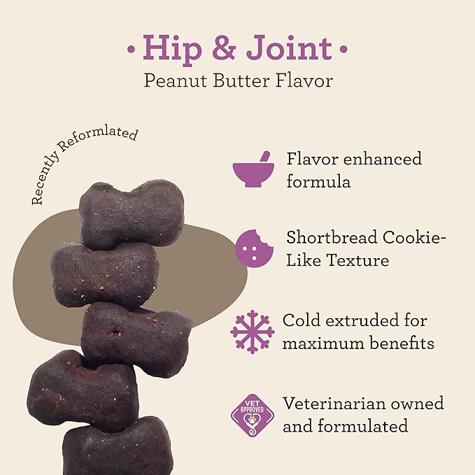 Dr. Joseph's VetPro Complete Dog Hip &amp Joint Supplement for Arthritis Pain Relief – High-Strength Glucosamine &amp Chondroitin Chews for Senior Dogs – Vet Formulated Peanut Butter Flavor 60 Ct
