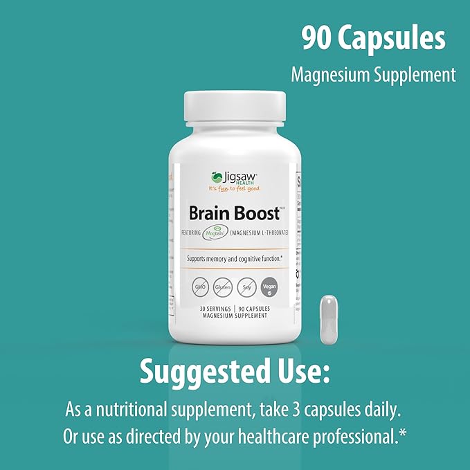 Jigsaw Health Magnesium Bundle | MagSRT 240 Tablets and Brain Boost 90 Capsules