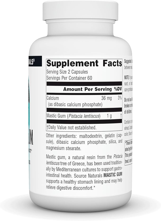 Source Naturals Mastic Gum for Stomach Discomfort* 500 mg - 120 Tablets