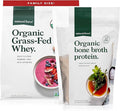 Natural Force Grass Fed Organic Whey Protein Powder 5 Pound A2 Protein Pure Organic Bone Broth Protein Powder 10.8 oz