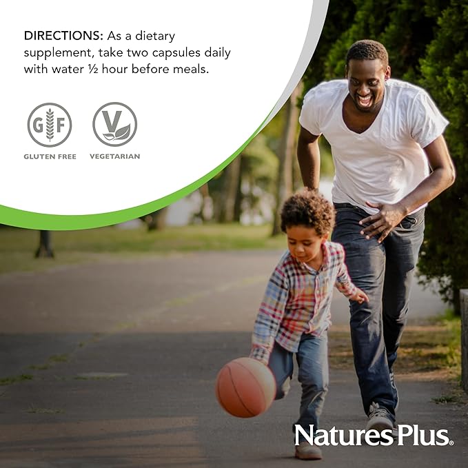 NaturesPlus Ultra InflamActin - 60 Capsules - Natural Anti-Inflammatory Supplement with Turmeric Bromelain MSM Boswellia &amp Ginger - Joint Health Support - 30 Servings