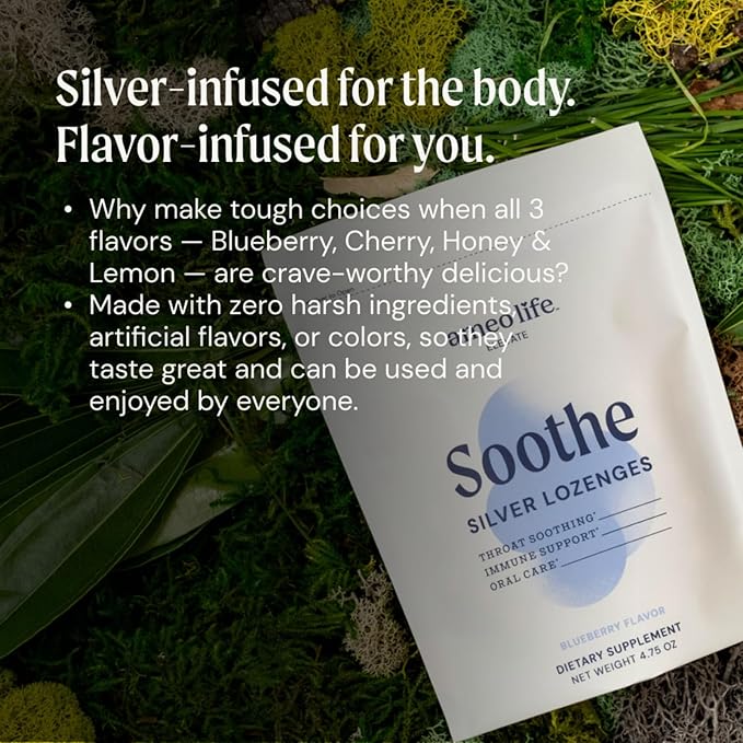 Ameo Life Colloidal Silver Liquid Drops 150 mcg with Blueberry Flavor - 100 Count Immune Support Supplement Natural Colloidal Silver Cough Drops Alternative - Vegan Gluten-Free &amp Non-GMO