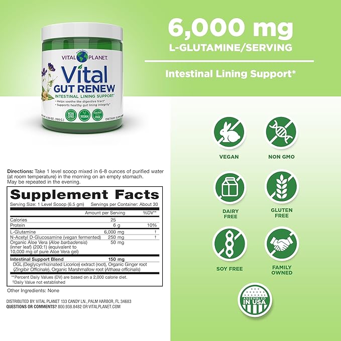 Vital Planet - Whole Body Internal Cleansing Kit with Vital Cleanse 14-Day 2-Part Program Vital Fiber Vital Gut Renew and Vital Flora Ultra Shelf Stable 30 Capsule Probiotic 4 Products-in-One