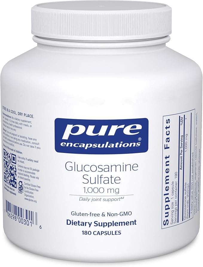 Pure Encapsulations Glucosamine Sulfate 1000 mg | Supplement for Joint Support and Mobility Cartilage Health and Connective Tissue* | 180 Capsules