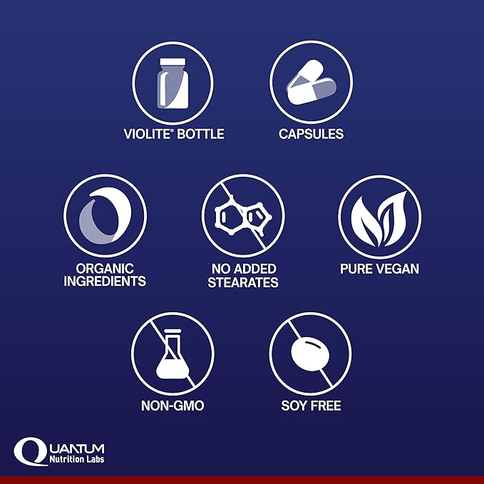QNL Quantum Plant Multi-Vitamin - Complete Multivitamin - Immune Support for Adults - Natural Multivitamin for Men &amp Women - 120 Plant-Source Capsules