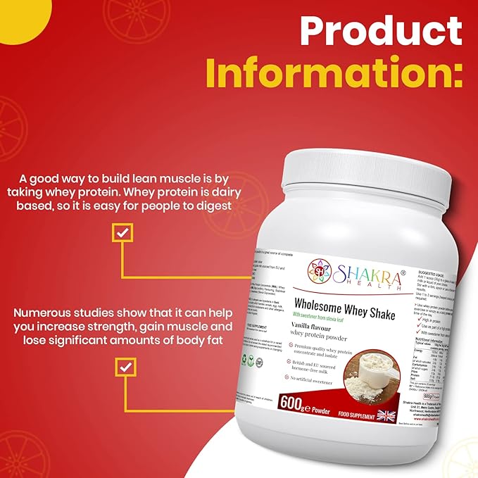 Wholesome Whey Protein Shake (Vanillla) - Spirituality Science &amp Supplements by Shakra Health