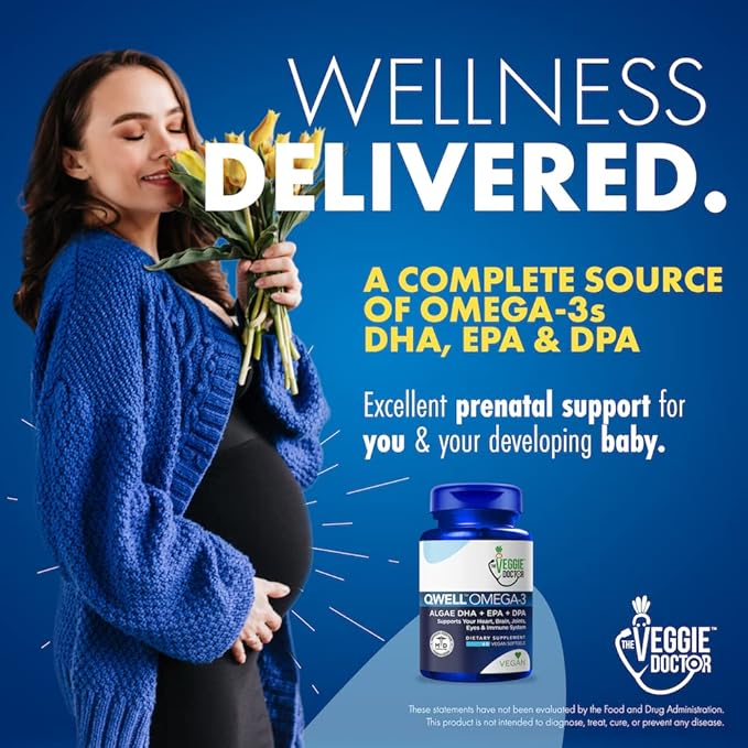 Vegan Omega 3 Supplement – Algae Omega 3 with DHA EPA DPA – Vegan Capsules from Algal – Fish Oil Alternative – Plant-Based Algae Oil Formula – Non-GMO Carrageenan-Free High Strength