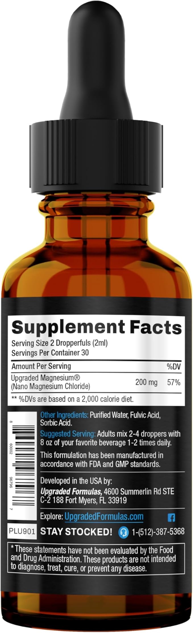 Upgraded Formulas Nano Minerals and Magnesium Liquid Supplement - Deep Sleep Calm and Stress Support - Vegan Natural (30 Servings)