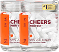 Cheers Protect | Daily Liver Supplement for Drinkers with L-Cysteine + DHM | Increase Glutathione Levels | 60 Doses | Cysteine Dihydromyricetin Milk Thistle Prickly Pear B-Vitamins Ginger