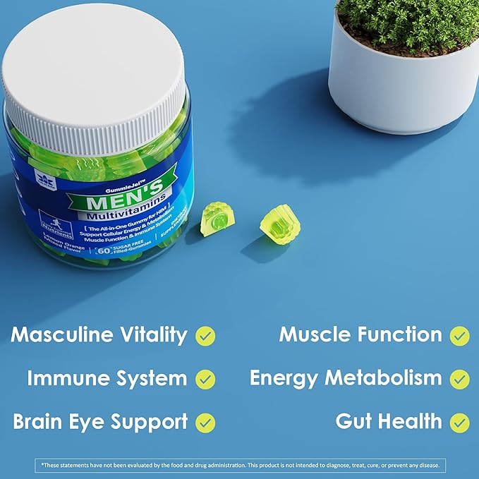 Mens Multivitamins Gummies Vegan Omega3 Gummies 1280mg