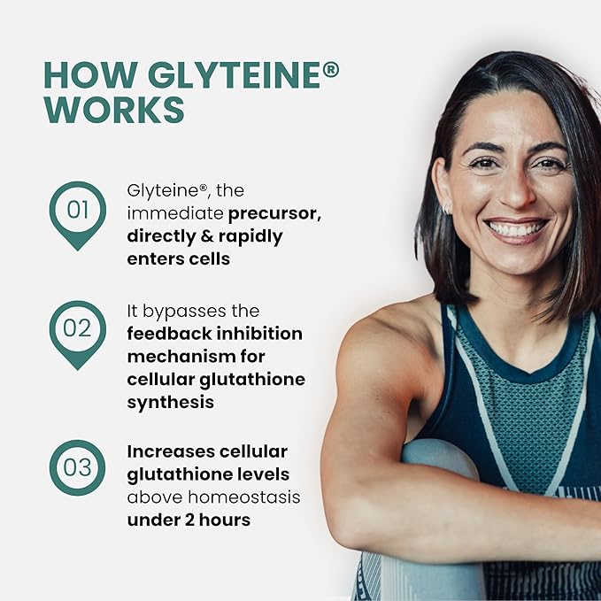 CONTINUAL - G Glyteine 400 mg Capsules | Cellular‑Enhancing Glutathione Supplement | Powerful Antioxidant Support | 60‑Day Supply (120 Capsules)