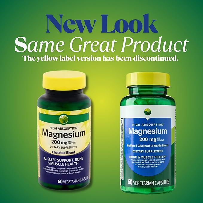 KP+ Magnesium 200 mg | Sleep Support | Bone &amp Muscle Health | 60 Vegetarian Capsules | Pack of 2