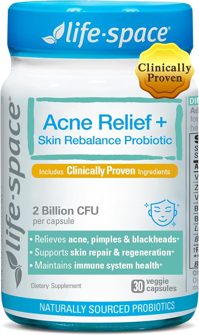 Life-Space - Probiotics for Women + Skin Probiotic Clinically Validated Support Boost Women's Health and Acne Relief + Skin Rebalance + Skin Smoother + Deep Nourishment