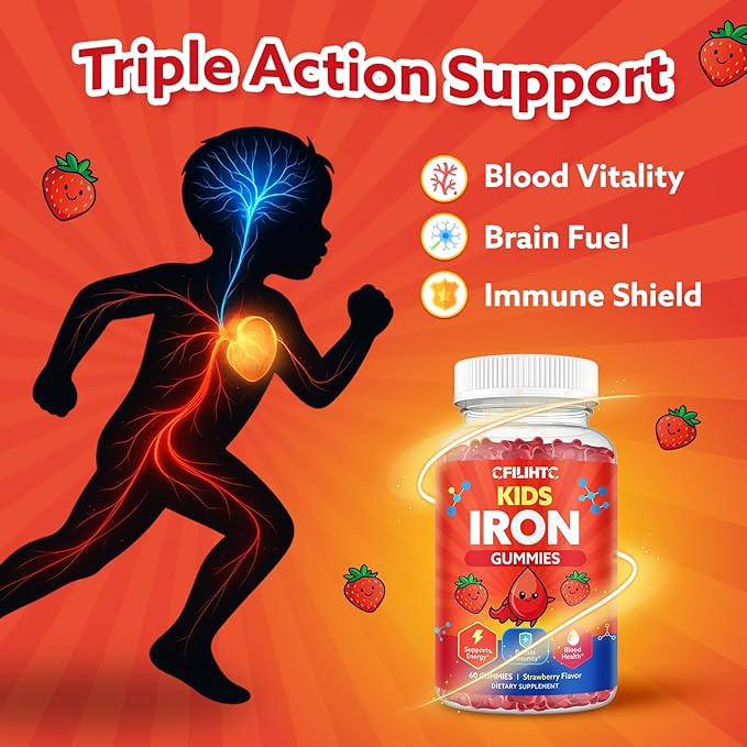 Kids Magnesium Liquid Drops &amp Iron Gummies for Kids &amp Teens &amp Adults