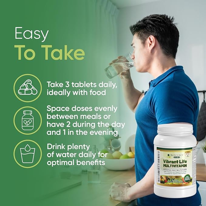 Vibrant Life Multivitamin with Probiotics Digestive Enzymes &amp B-Complex – Over 45 Fruits and Veggies Non-GMO Gluten-Free Daily Vitamins &amp Minerals for Men &amp Women (30-Day Supply)