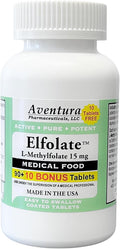 ELFOLATE® 15mg Bonus Pack 100 Tablets L-Methylfolate Methyl Folate Methylfolate Medical Food Supplement Professional Strength Active Pure Potent