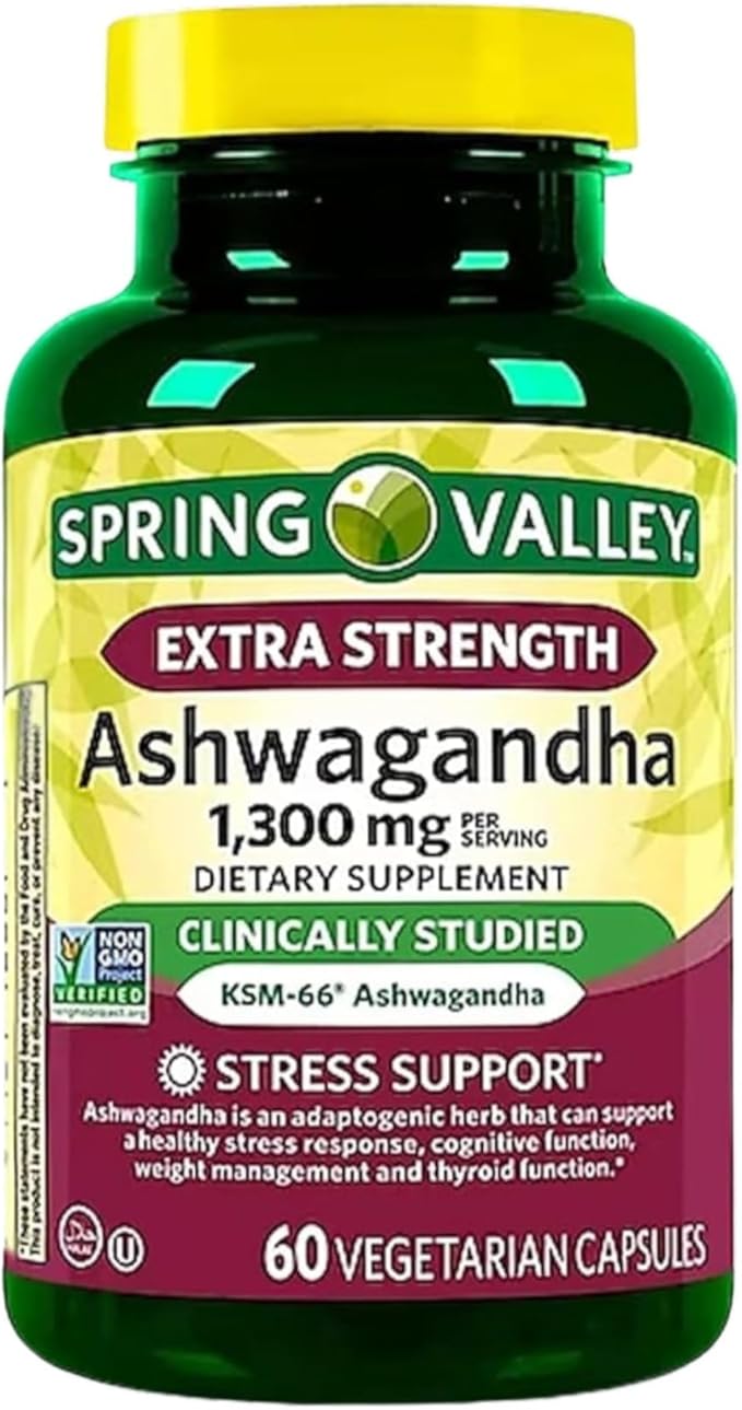 Ashwagandha 1300 mg Extra Strength – 60 Vegetarian Capsules Ashawanda Capsulas Ashwagandha Supplements for Women and Men Gluten Free Non-GMO