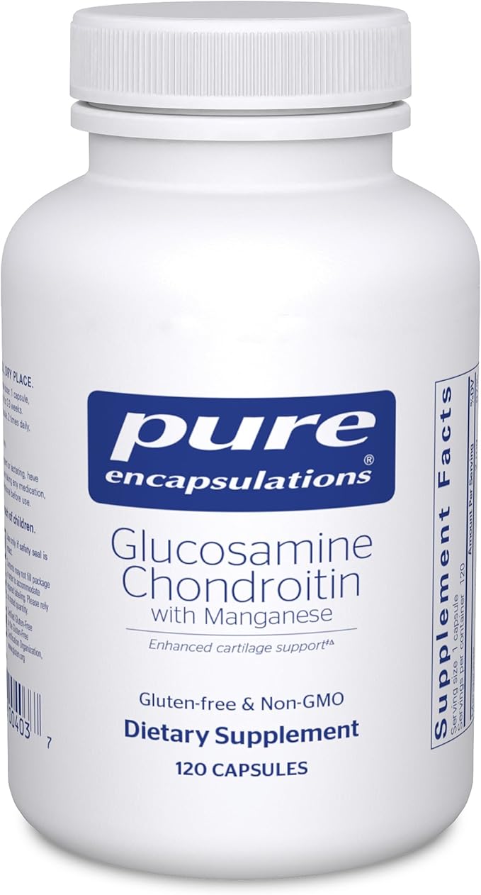 Pure Encapsulations Glucosamine Chondroitin with Manganese | Supplement for Joint Support Comfort Mobility Cartilage Integrity and Health and Connective Tissue* | 120 Capsules