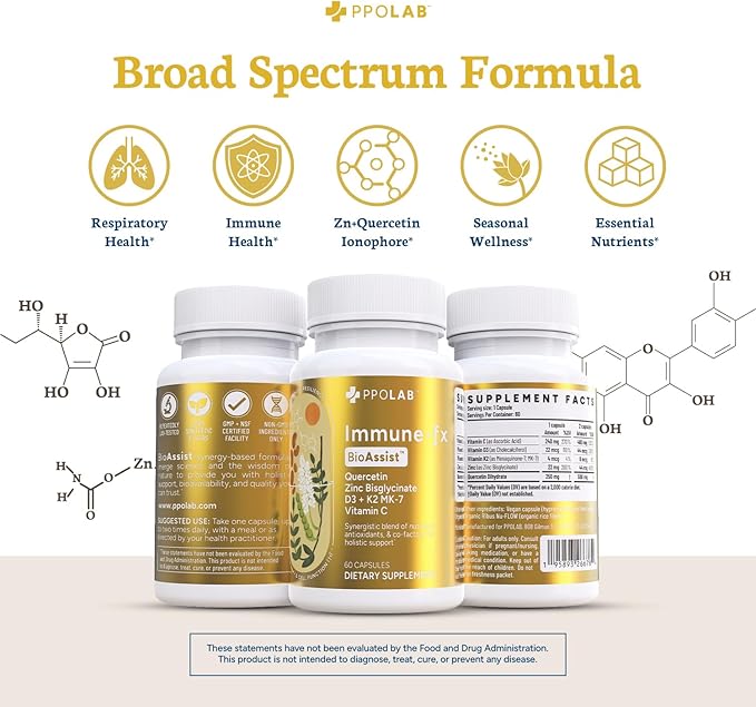 PPO Lab BioAssist® Relieve-Fx + Immune-fx Recovery Relief Joint Detox Mood Immune Pulmonary Lung Support Supplement Factors Clean Certified® Non-GMO