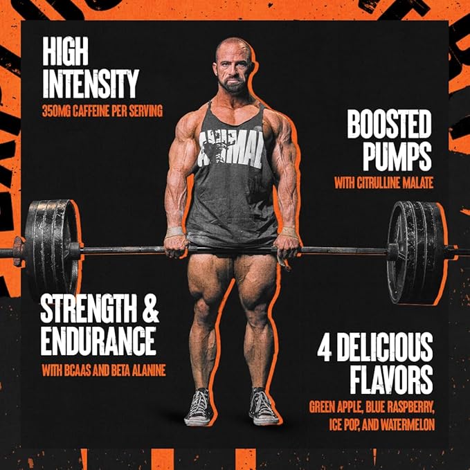 Animal 100% Whey Protein Powder Vanilla 4lb Bundle Fury Pre Workout Powder Supplement Watermelon 16.96oz