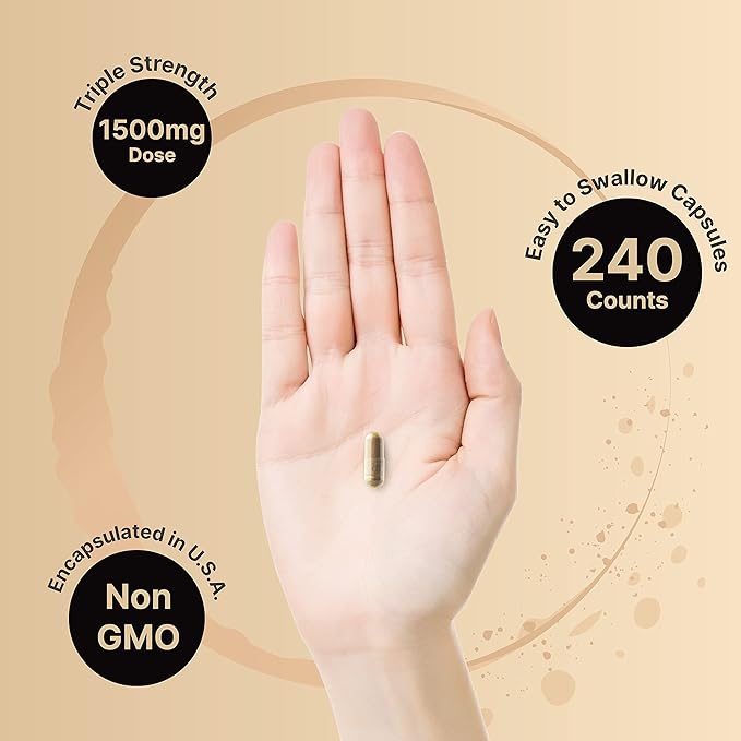 Mucuna Pruriens Capsules Triple Strength 1500mg Per Serving 2 in 1 Formula Made with Mucuna and Ashwagandha 240 Capsules Potent Seed Extract Positive Mood Relaxation &amp Restoration Support