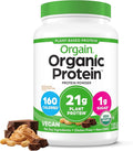 Orgain Organic Vegan Protein Powder Chocolate Peanut Butter - 21g Plant Protein 6g Prebiotic Fiber Low Net Carb No Lactose Ingredients No Added Sugar Non-GMO For Shakes &amp Smoothies 2.03 lb