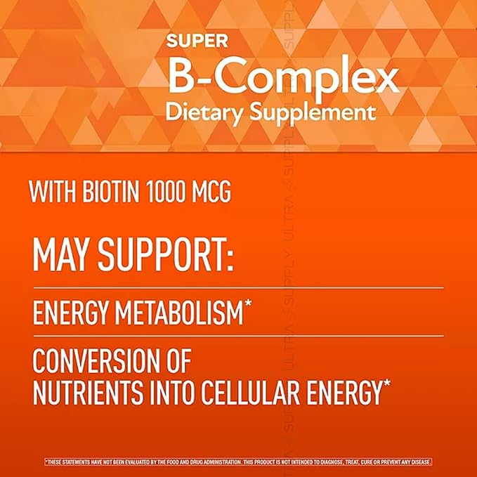 Members Mark B Complex Tablets (300 Count.) High Potency B Vitamins with Biotin Energy Support Daily Use