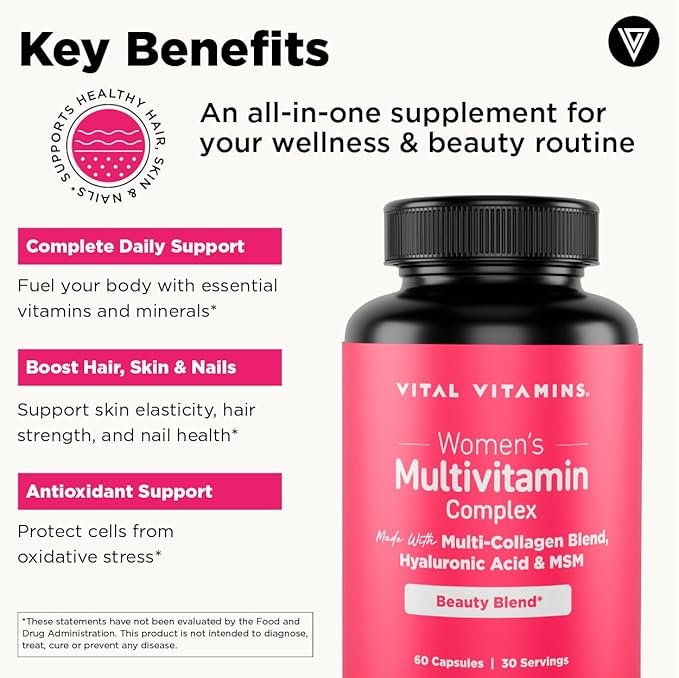 Vital Vitamins Multi Collagen Complex Plus + Women's Multivitamin Complex