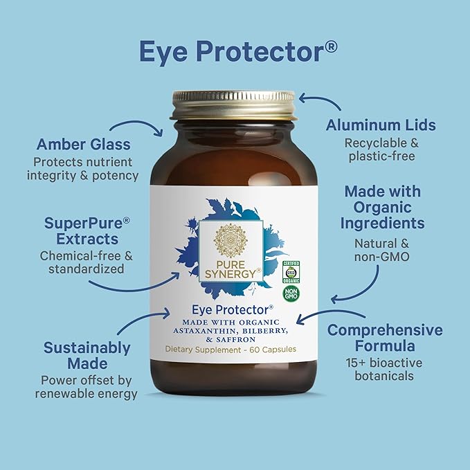 PURE SYNERGY Vibrant Aging Bundle | for Bone Health with Calcium Magnesium and K2 | for Eye Health with Astaxanthin | Cellular Support Supplement with Selenium | Non-GMO and Vegan