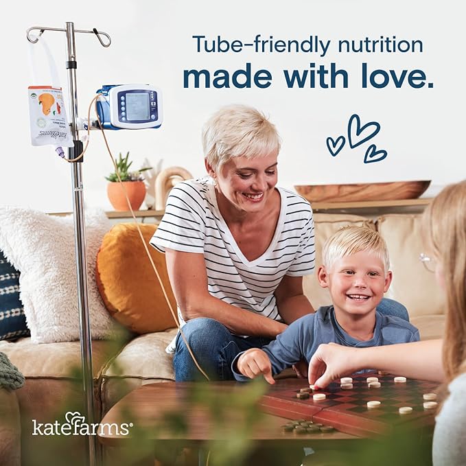 KATE FARMS Organic Pediatric Blended Meal Squash and Carrot 8g protein organic whole foods oral or tube feed nutrition Gluten Free Non-GMO 8.45 oz (12 Pack)